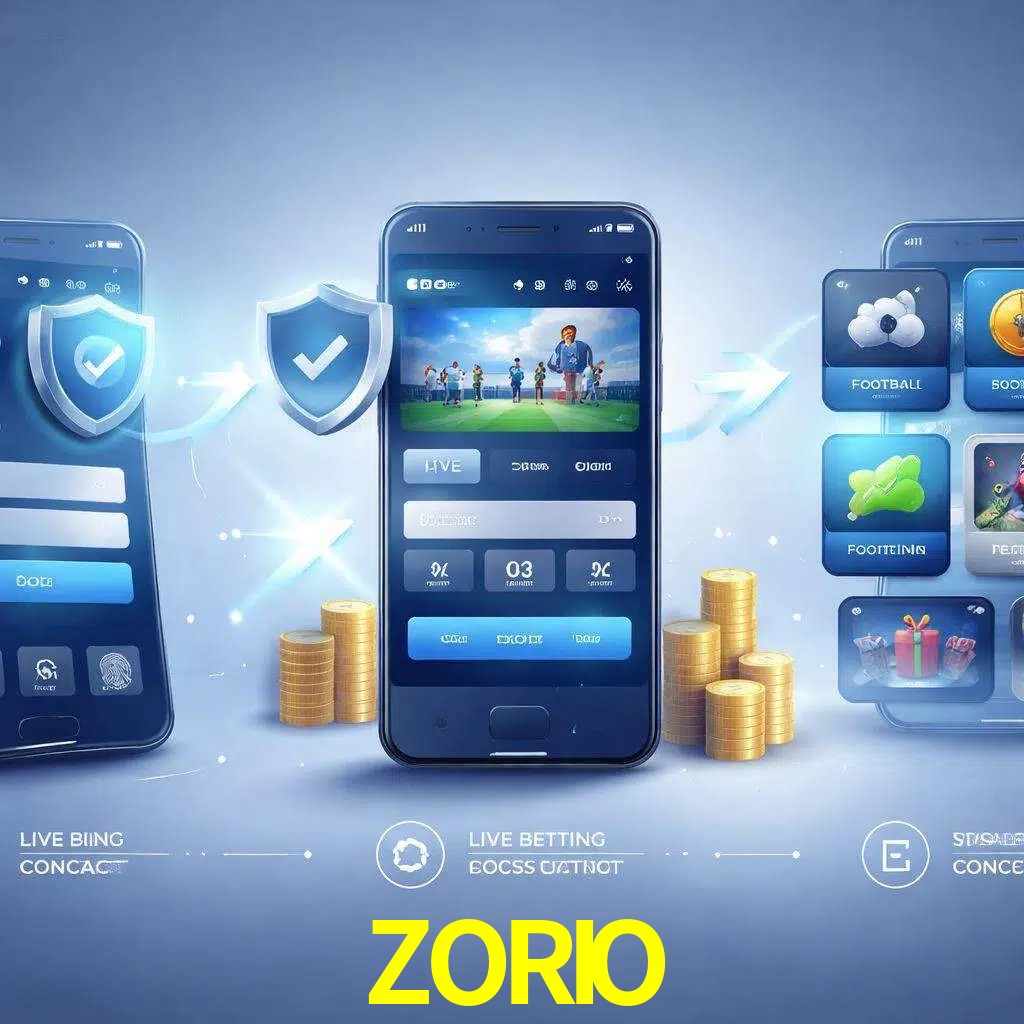 Pasos de acceso a la app ZORIO en pantalla de teléfono móvil